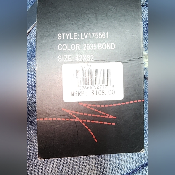 LEVEL 7 NWT MENS SZ 42 X 32 INTENSED BLAST DENIM DISTRESSED BLUE JEANS - Picture 6 of 12